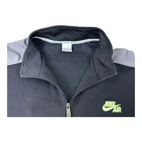 Nike Air Warmup Jacket Men XL Black Full Zip Track Short Sleeve Set It Off Zip - Picture 11 of 11